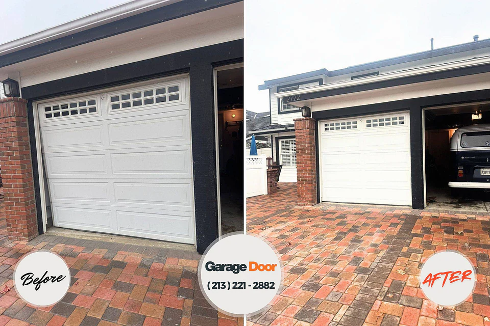 Before and after: garage door repair Rainbow Lakes, NJ